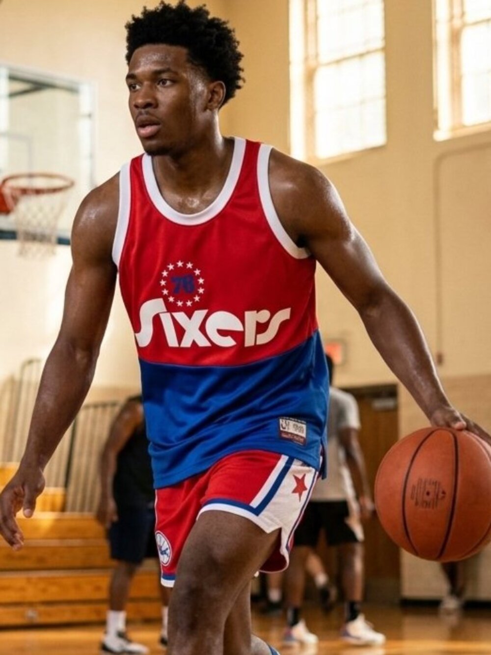 Mitchell & Ness NWT Philadelphia 76ers Team Heritage Vintage Inspired Jersey